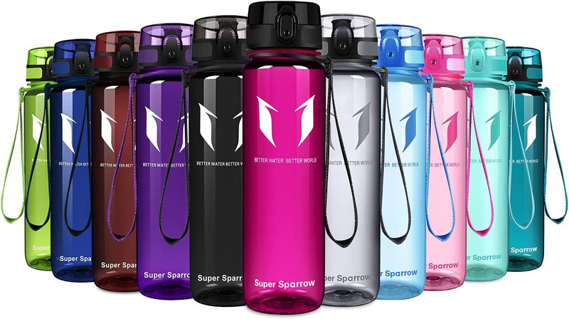Super Sparrow Bouteille d'eau - Gourde - 350ml/500ml/750ml/1000ml - sans BPA - Convient pour Le Sport, la randonnée, l'école, Le Bureau, en Plein air