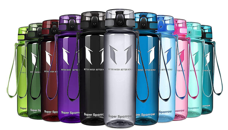 Super Sparrow Bouteille d'eau - Gourde - 350ml/500ml/750ml/1000ml - sans BPA - Convient pour Le Sport, la randonnée, l'école, Le Bureau, en Plein air