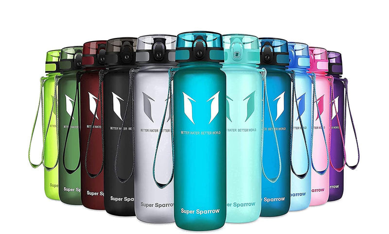 Super Sparrow Bouteille d'eau - Gourde - 350ml/500ml/750ml/1000ml - sans BPA - Convient pour Le Sport, la randonnée, l'école, Le Bureau, en Plein air
