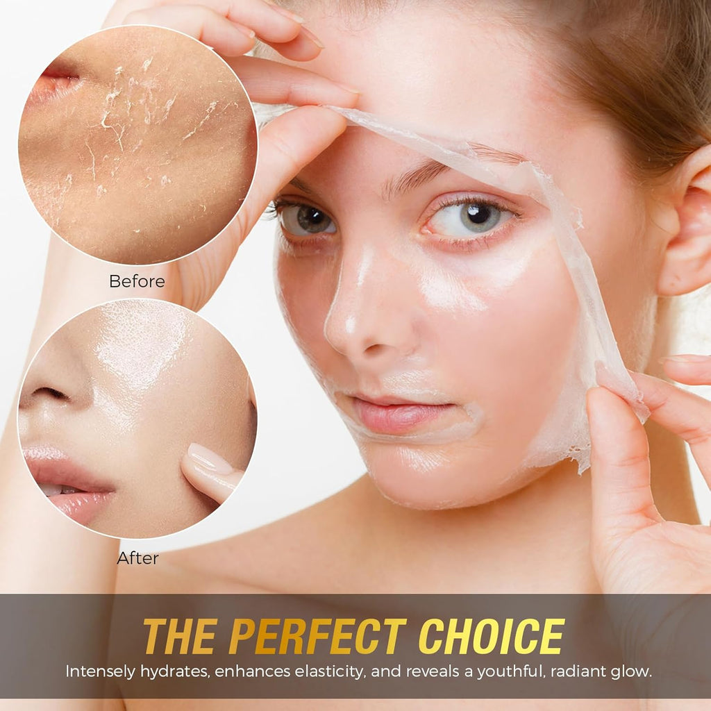 Masque de nuit à la bave d'escargot au collagène pour le visage - Masque de collagène bio - Masque exfoliant pour la peau - Masque facial efficace en profondeur - Pinceau de soin coréen inclus