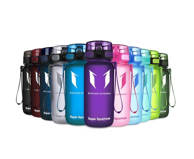 Super Sparrow Bouteille d'eau - Gourde - 350ml/500ml/750ml/1000ml - sans BPA - Convient pour Le Sport, la randonnée, l'école, Le Bureau, en Plein air