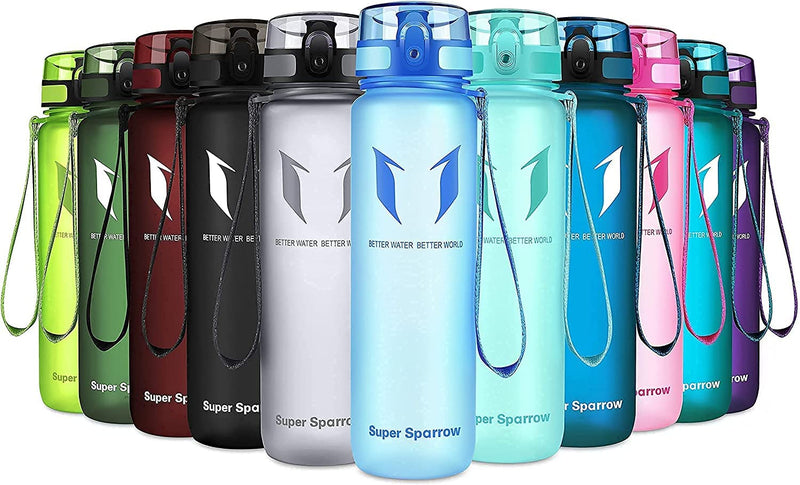 Super Sparrow Bouteille d'eau - Gourde - 350ml/500ml/750ml/1000ml - sans BPA - Convient pour Le Sport, la randonnée, l'école, Le Bureau, en Plein air