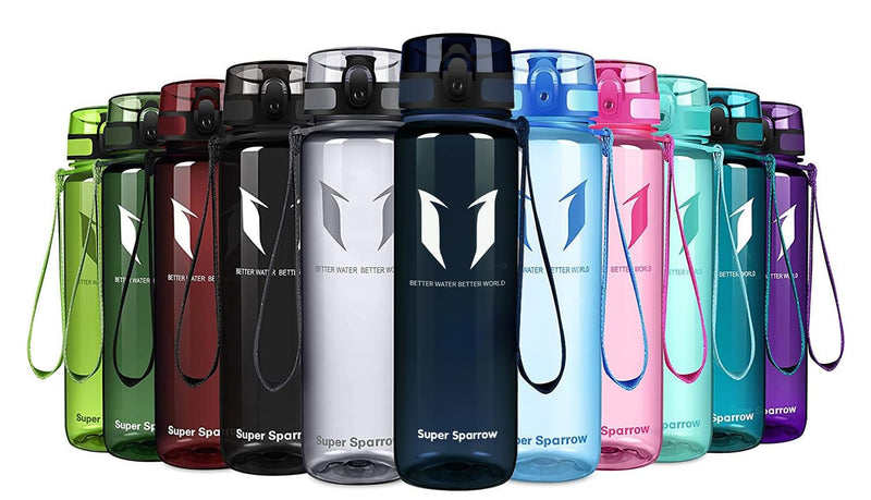 Super Sparrow Bouteille d'eau - Gourde - 350ml/500ml/750ml/1000ml - sans BPA - Convient pour Le Sport, la randonnée, l'école, Le Bureau, en Plein air