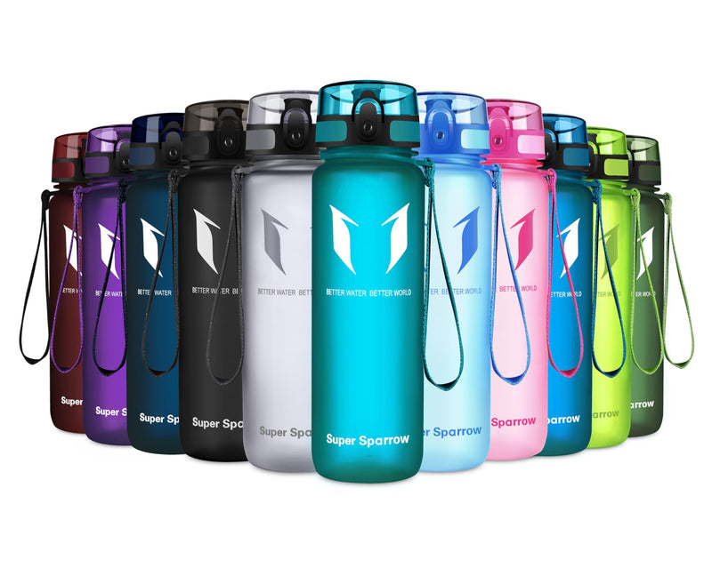 Super Sparrow Bouteille d'eau - Gourde - 350ml/500ml/750ml/1000ml - sans BPA - Convient pour Le Sport, la randonnée, l'école, Le Bureau, en Plein air