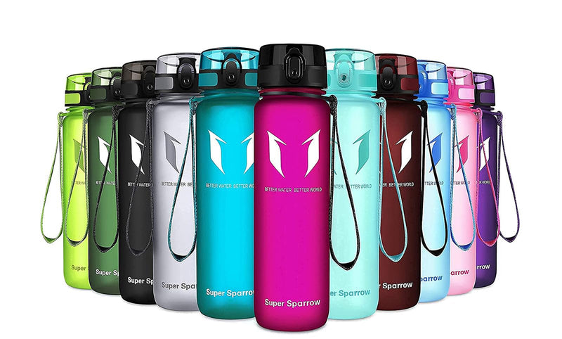 Super Sparrow Bouteille d'eau - Gourde - 350ml/500ml/750ml/1000ml - sans BPA - Convient pour Le Sport, la randonnée, l'école, Le Bureau, en Plein air
