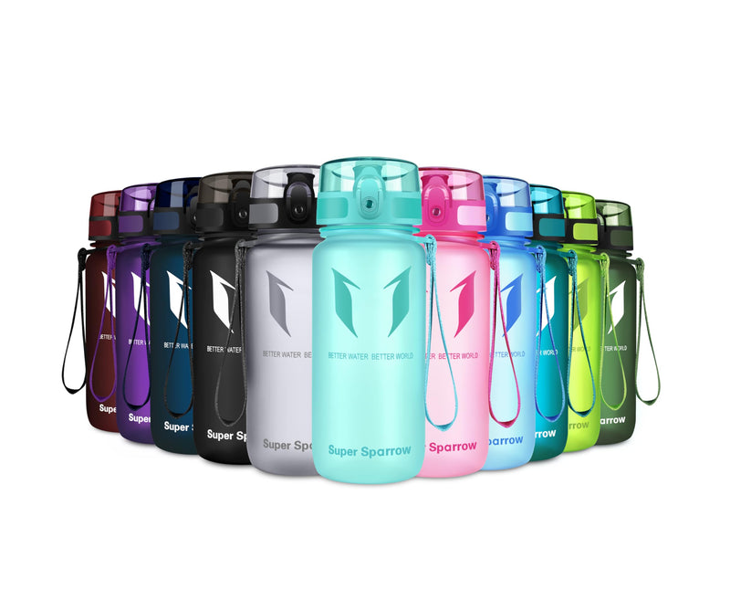 Super Sparrow Bouteille d'eau - Gourde - 350ml/500ml/750ml/1000ml - sans BPA - Convient pour Le Sport, la randonnée, l'école, Le Bureau, en Plein air