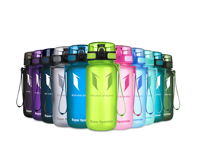 Super Sparrow Bouteille d'eau - Gourde - 350ml/500ml/750ml/1000ml - sans BPA - Convient pour Le Sport, la randonnée, l'école, Le Bureau, en Plein air