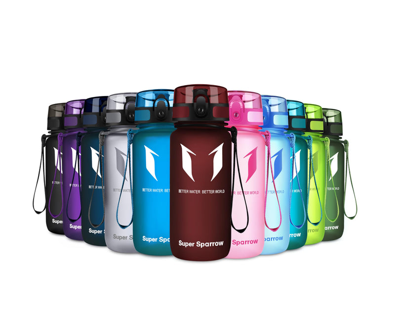Super Sparrow Bouteille d'eau - Gourde - 350ml/500ml/750ml/1000ml - sans BPA - Convient pour Le Sport, la randonnée, l'école, Le Bureau, en Plein air