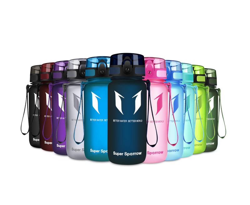 Super Sparrow Bouteille d'eau - Gourde - 350ml/500ml/750ml/1000ml - sans BPA - Convient pour Le Sport, la randonnée, l'école, Le Bureau, en Plein air