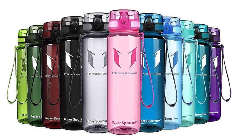 Super Sparrow Bouteille d'eau - Gourde - 350ml/500ml/750ml/1000ml - sans BPA - Convient pour Le Sport, la randonnée, l'école, Le Bureau, en Plein air