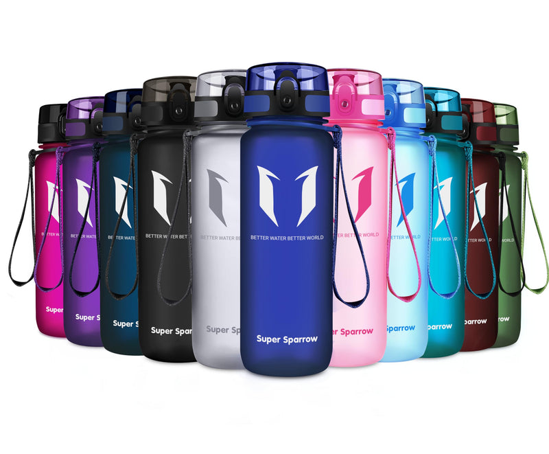 Super Sparrow Bouteille d'eau - Gourde - 350ml/500ml/750ml/1000ml - sans BPA - Convient pour Le Sport, la randonnée, l'école, Le Bureau, en Plein air