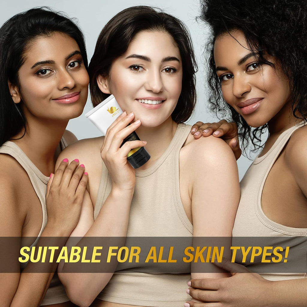 Masque de nuit à la bave d'escargot au collagène pour le visage - Masque de collagène bio - Masque exfoliant pour la peau - Masque facial efficace en profondeur - Pinceau de soin coréen inclus