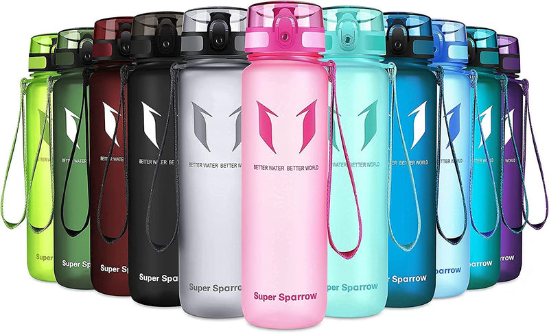 Super Sparrow Bouteille d'eau - Gourde - 350ml/500ml/750ml/1000ml - sans BPA - Convient pour Le Sport, la randonnée, l'école, Le Bureau, en Plein air