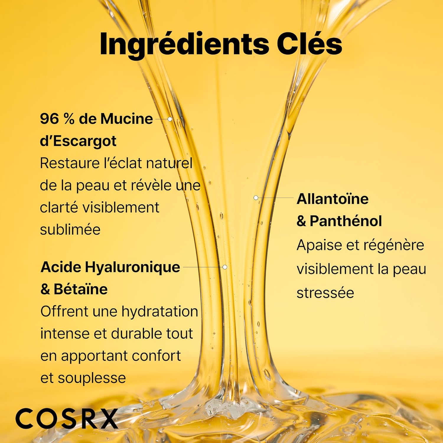 COSRX Advanced Snail 96% Mucin Power Essence 100 ml | Sérum Hydratante avec Mucine Bave d'Escargot | Anti Rides Peaux d'Acné et Sèches Soins pour le Visage | Coréen Korean Skincare