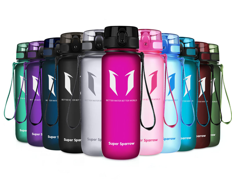 Super Sparrow Bouteille d'eau - Gourde - 350ml/500ml/750ml/1000ml - sans BPA - Convient pour Le Sport, la randonnée, l'école, Le Bureau, en Plein air