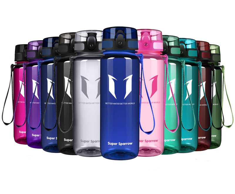 Super Sparrow Bouteille d'eau - Gourde - 350ml/500ml/750ml/1000ml - sans BPA - Convient pour Le Sport, la randonnée, l'école, Le Bureau, en Plein air