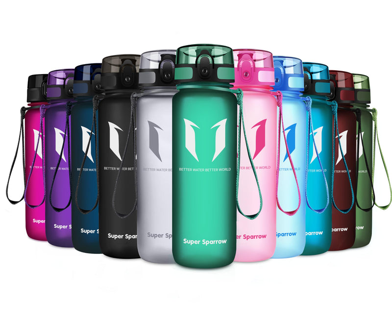 Super Sparrow Bouteille d'eau - Gourde - 350ml/500ml/750ml/1000ml - sans BPA - Convient pour Le Sport, la randonnée, l'école, Le Bureau, en Plein air