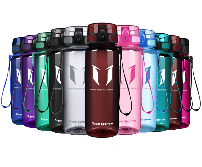 Super Sparrow Bouteille d'eau - Gourde - 350ml/500ml/750ml/1000ml - sans BPA - Convient pour Le Sport, la randonnée, l'école, Le Bureau, en Plein air