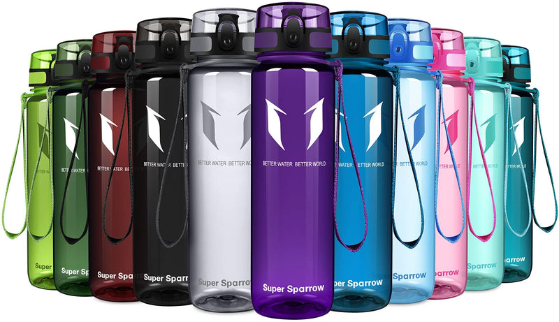 Super Sparrow Bouteille d'eau - Gourde - 350ml/500ml/750ml/1000ml - sans BPA - Convient pour Le Sport, la randonnée, l'école, Le Bureau, en Plein air