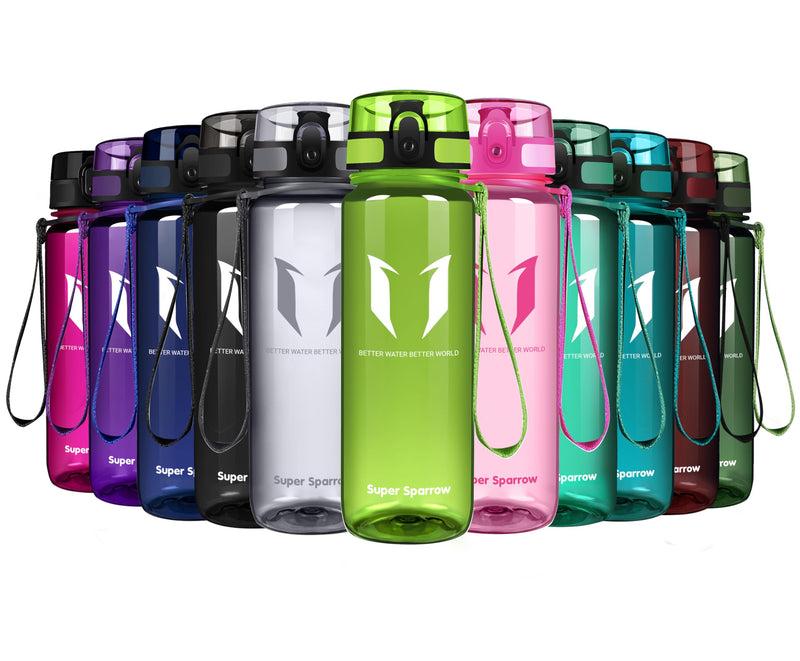 Super Sparrow Bouteille d'eau - Gourde - 350ml/500ml/750ml/1000ml - sans BPA - Convient pour Le Sport, la randonnée, l'école, Le Bureau, en Plein air