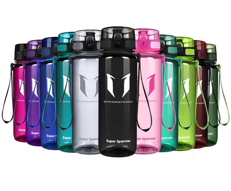 Super Sparrow Bouteille d'eau - Gourde - 350ml/500ml/750ml/1000ml - sans BPA - Convient pour Le Sport, la randonnée, l'école, Le Bureau, en Plein air