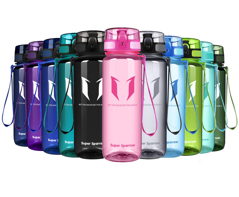 Super Sparrow Bouteille d'eau - Gourde - 350ml/500ml/750ml/1000ml - sans BPA - Convient pour Le Sport, la randonnée, l'école, Le Bureau, en Plein air